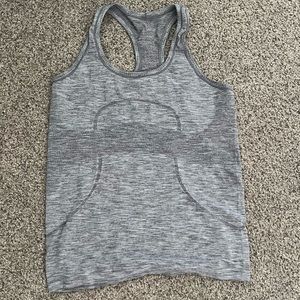 Lululemon Swiftly Tech Racerback Tank, size 12. Heather grey
